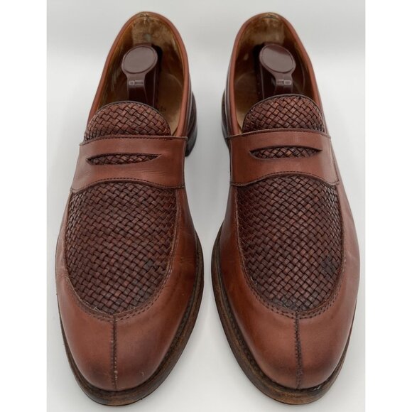 Allen Edmonds Leyland Chili Brown Leather Penny Loafer Dress Shoes Men's 10D - Picture 2 of 11